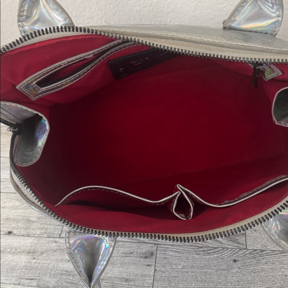 Sharif Holographic Iridescent Satchel - Silver Shift - Picture 10 of 14